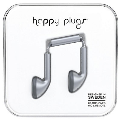 Happy Plugs Earbud Headphones with Mic/Remote Space Grey